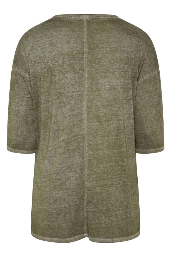 Büyük Beden Yarım Kollu Bisiklet Yaka Taş İşlemeli T-Shirt 173260 Vervegrand