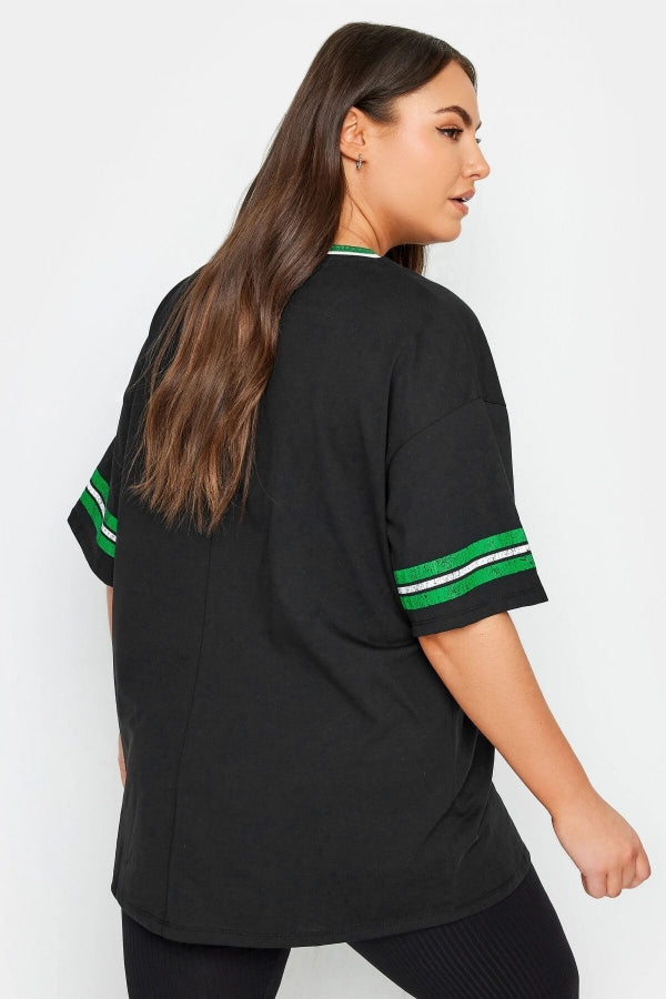 Vervegrand büyük beden kadın t-shirt koleksiyonu siyah model