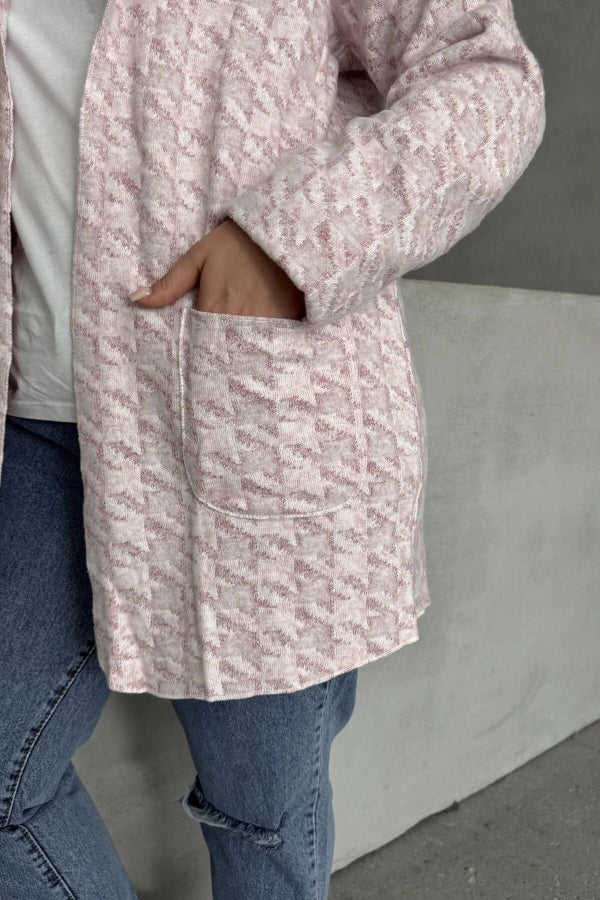 Büyük Beden Uzun Kollu Kapüşonlu Cepli Önü Kapamasız İnce Hırka 301794 Vervegrand