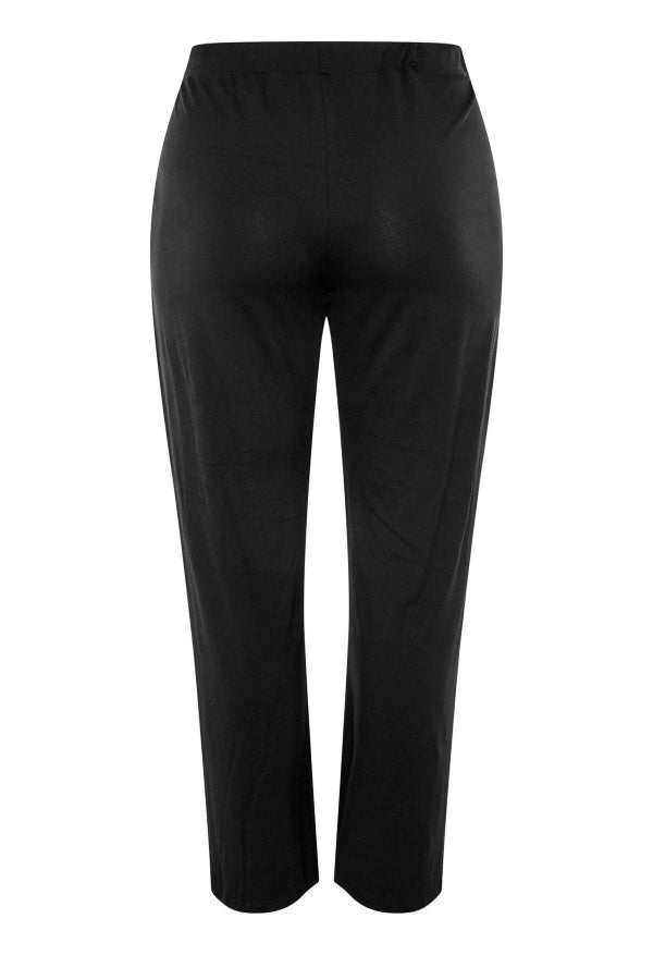 Büyük Beden Pile Detaylı Beli Lastikli Cepli Geniş Paça Pantolon 213839 Vervegrand