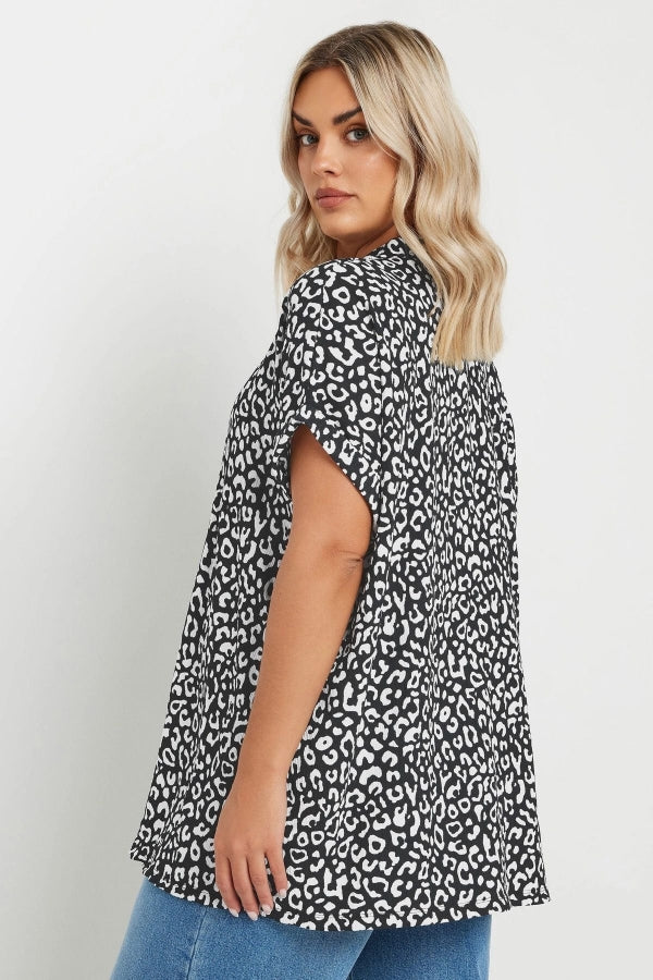 Büyük Beden Bol Kalıp Desenli Gömlek 303963 Vervegrand