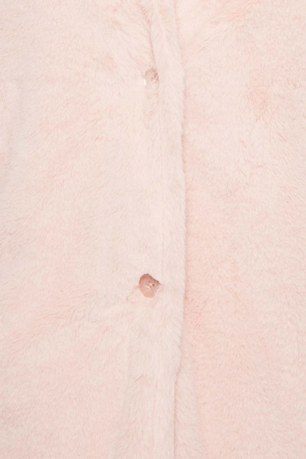 Büyük Beden Suni Kürk Uzun Kesim Cepli Düğmeli Kaban 301585 Vervegrand