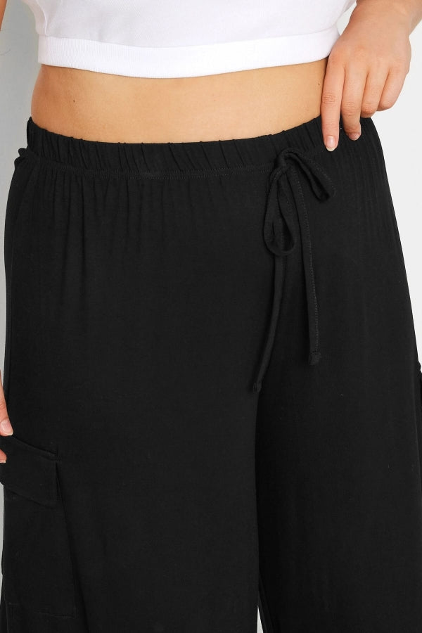 Büyük Beden Beli Lastikli Cepli Geniş Paça Kargo Pantolon 143692 Vervegrand