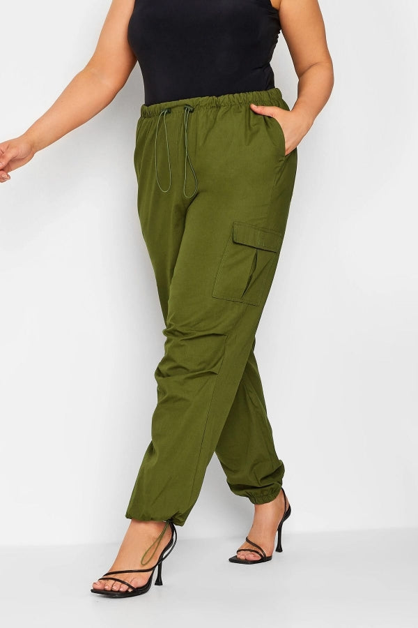 Büyük Beden Paçası Lastikli Cep Detaylı Kargo Pantolon 302032 Vervegrand