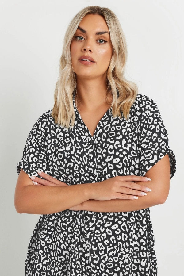 Büyük Beden Bol Kalıp Desenli Gömlek 303963 Vervegrand