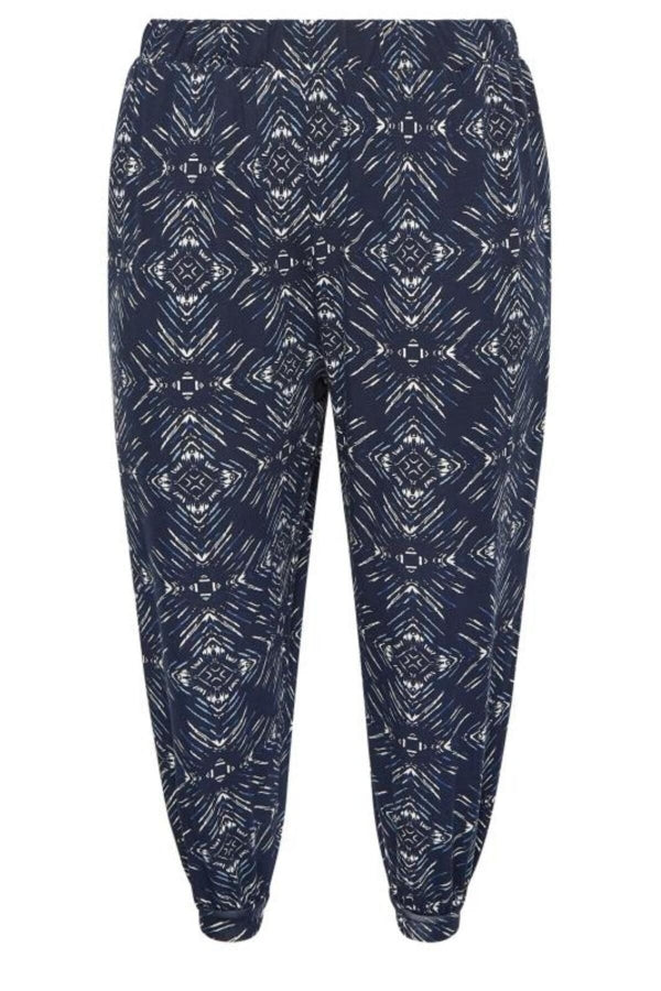 Büyük Beden Dar Paça Bilek Üstü Kısa Kesim Desenli Cepli Pantolon 144782 Vervegrand