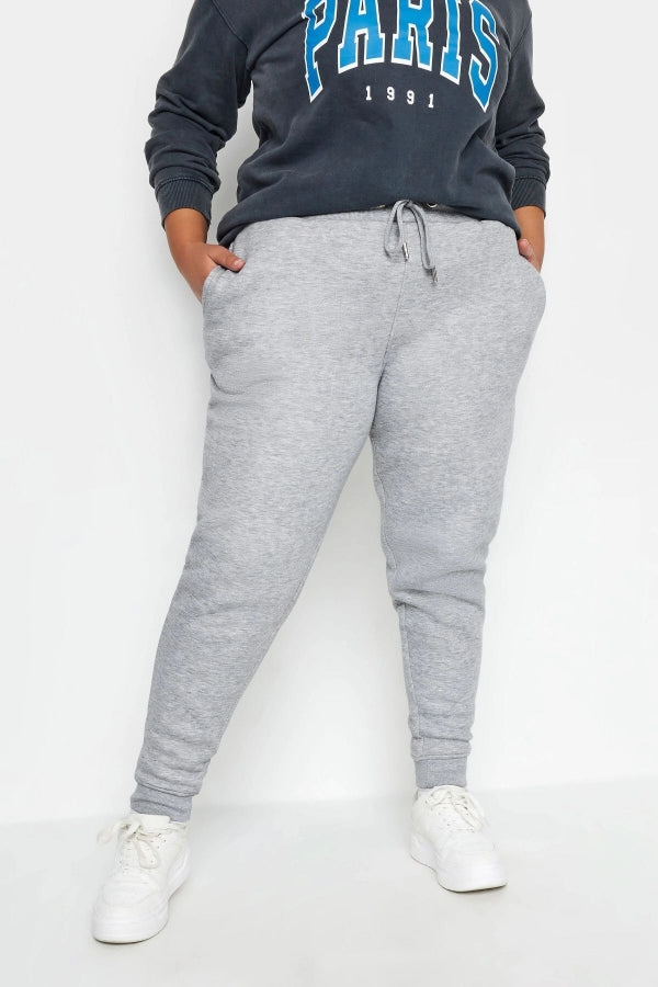 Büyük Beden Beli Ve Paçası Lastikli Dar Paça Jogger Eşofman Altı 302752 Vervegrand