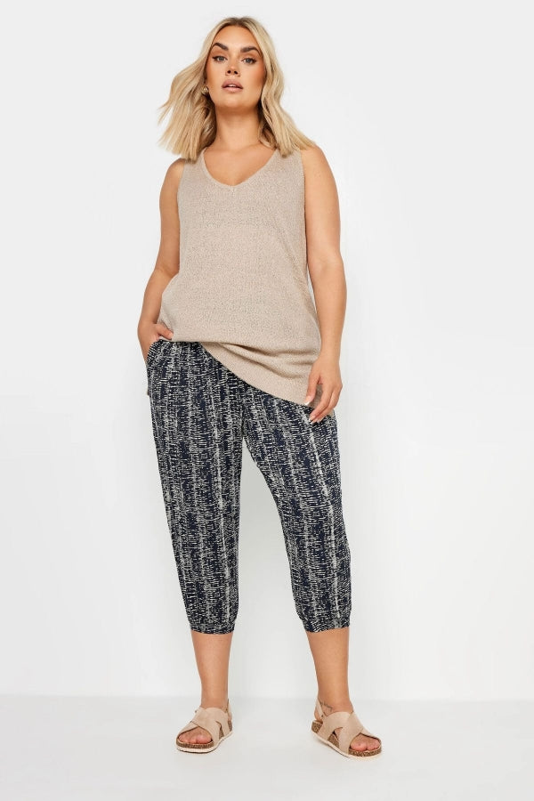 Büyük Beden Paçası ve Beli Lastik Detaylı Cepli Jogger Pantolon 303213 Vervegrand