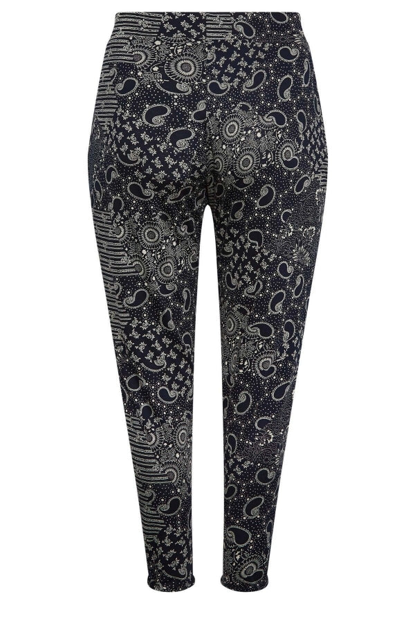 Büyük Beden Dar Paça Desenli Cepli Havuç Kesim Pantolon 302494 Vervegrand