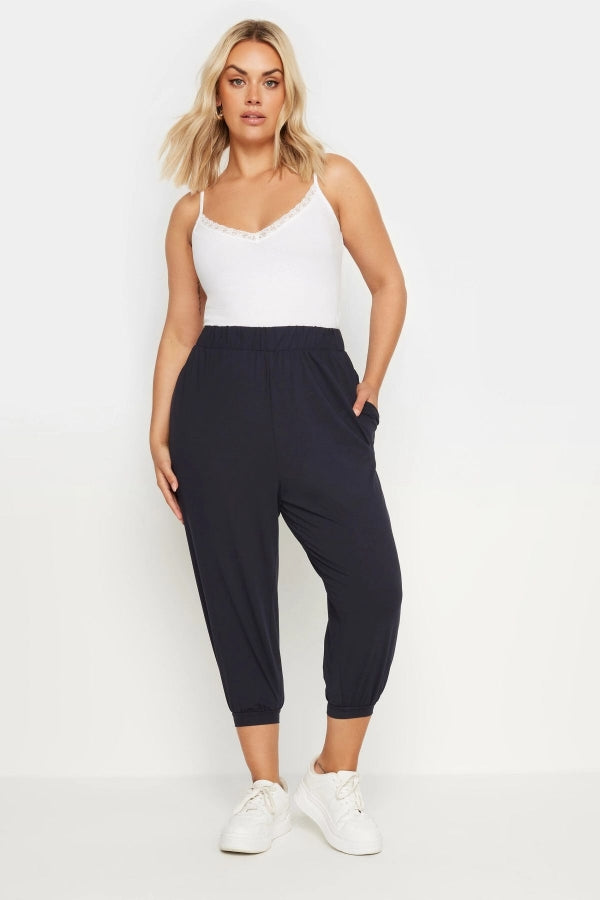 Büyük Beden Paçası ve Beli Lastik Detaylı Cepli Jogger Pantolon 303210 Vervegrand
