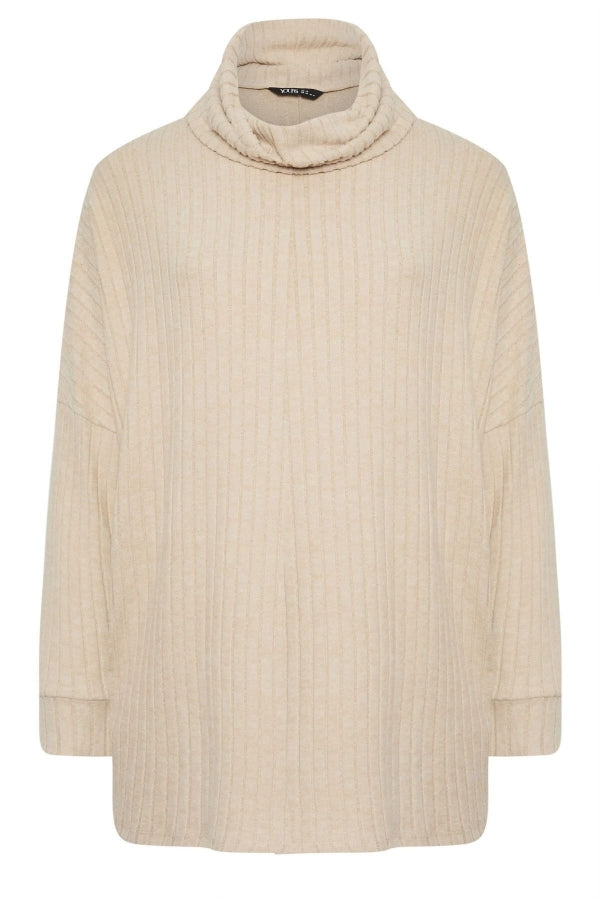 Büyük Beden Balıkçı Yaka Uzun Kollu Yumuşak Dokulu Kazak 303227 Vervegrand