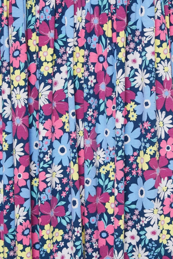 Büyük Beden Bisiklet Yaka Kısa Kollu Desenli Midi Boy Elbise 302377 Vervegrand