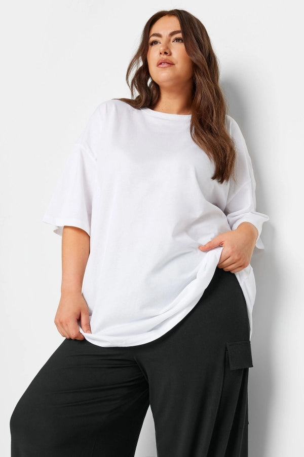 Büyük Beden Beli Lastikli Cepli Geniş Paça Kargo Pantolon 143692 Vervegrand