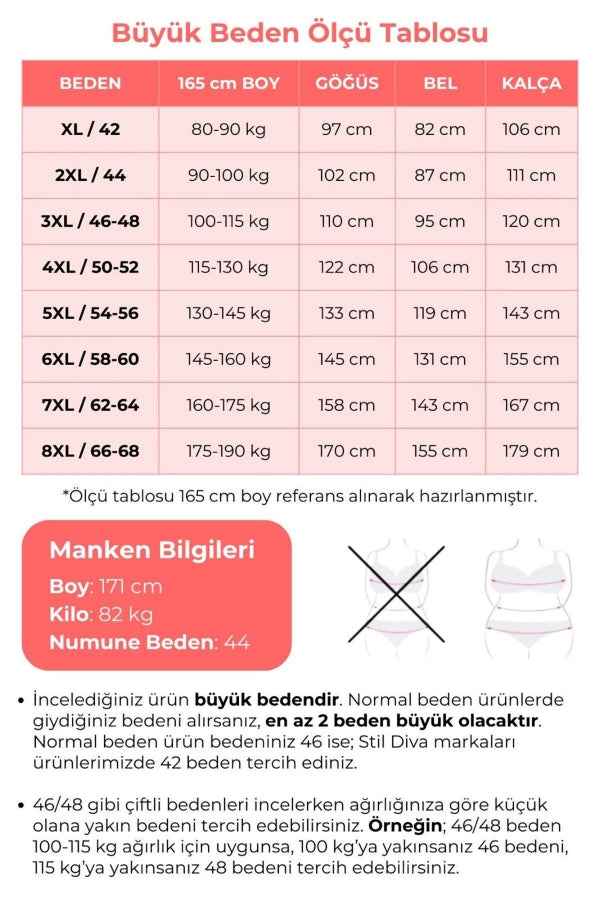 Büyük Beden V Yaka Desenli Asimetrik Kesim Likralı Bluz 321674 Vervegrand