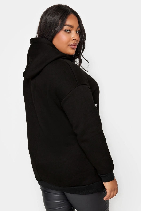 Vervegrand büyük beden rahat kalıp jarse sweatshirt manken üzerinde
