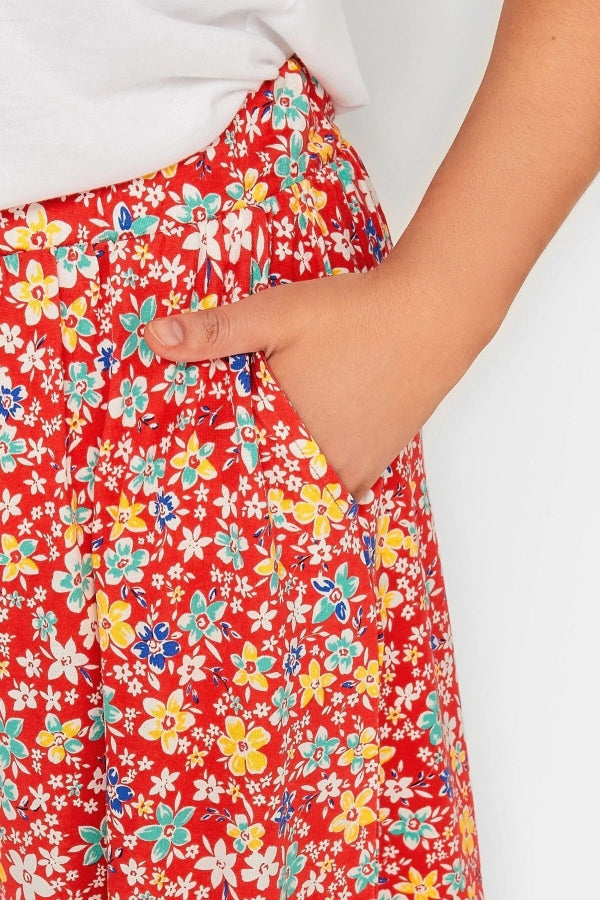 Büyük Beden Beli Lastikli Desenli Bol Kesim Likralı Şort 302409 Vervegrand