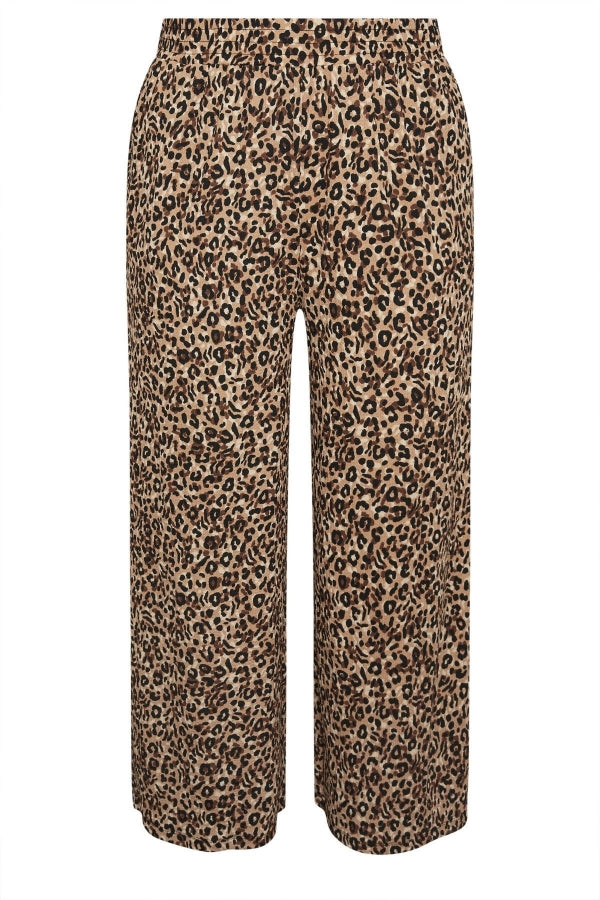 Büyük Beden Beli Lastikli Cepli Desenli Geniş Paça Pantolon 143770 Vervegrand