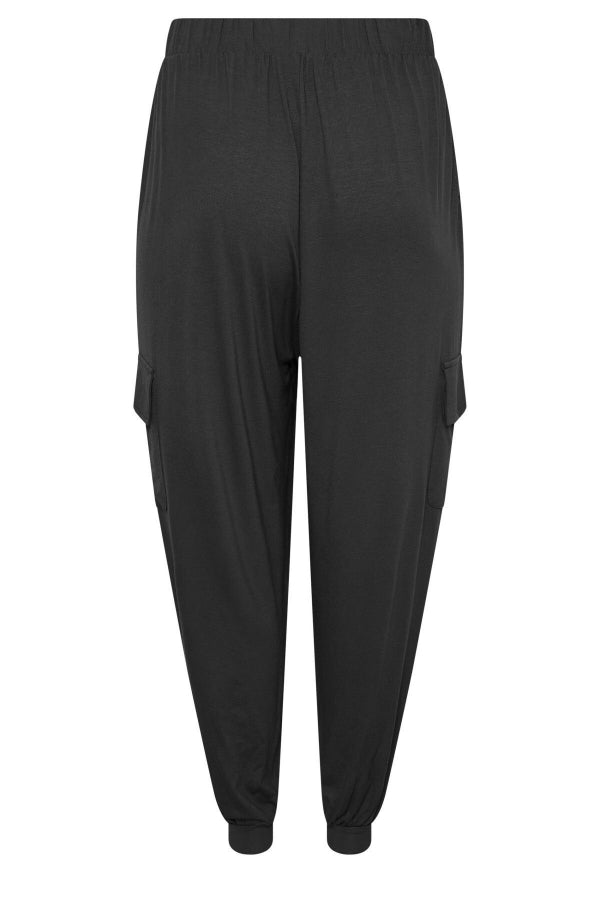 Büyük Beden Paçası Lastikli Cepli Likralı Esnek Kumaş Kargo Pantolon 143449 Vervegrand