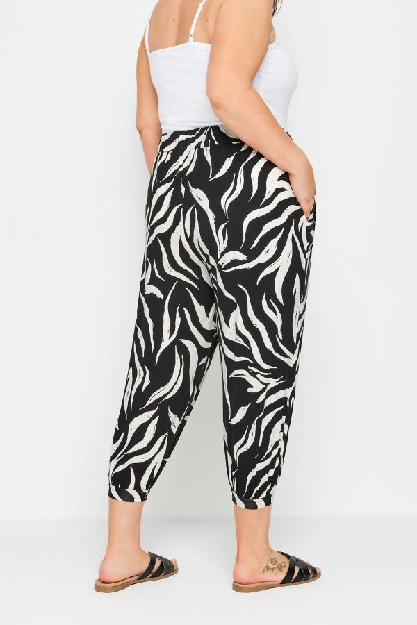 Vervegrand büyük beden zebra desenli jogger pantolon detaylı görünüm