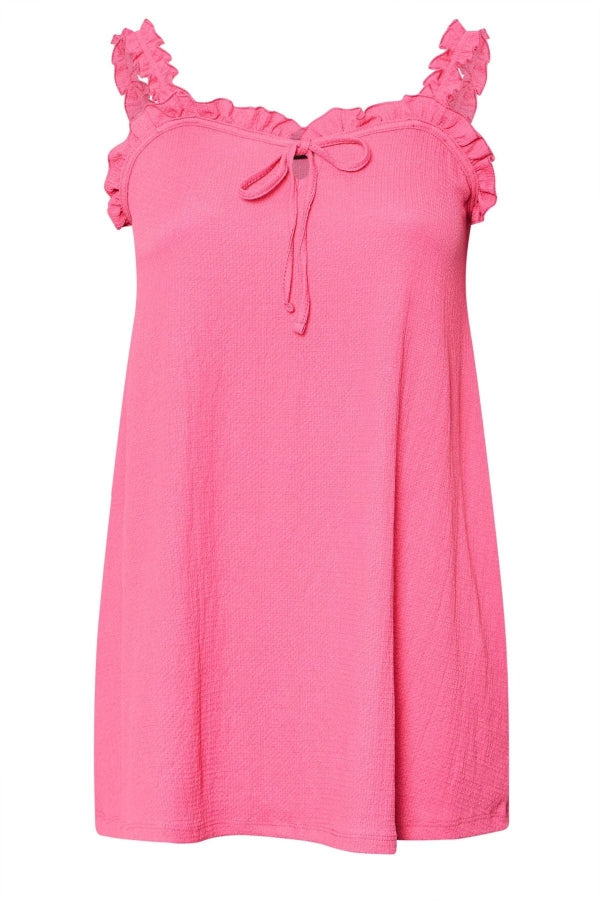 Büyük Beden Geniş Yaka Fırfır Askılı Kol Önü Bağlamalı Bluz 322689 Vervegrand