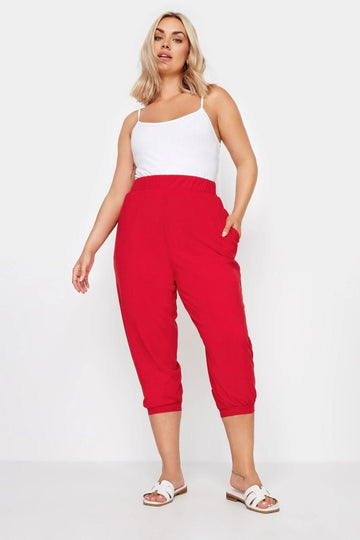 Büyük Beden Paçası ve Beli Lastik Detaylı Cepli Jogger Pantolon 303211 Vervegrand