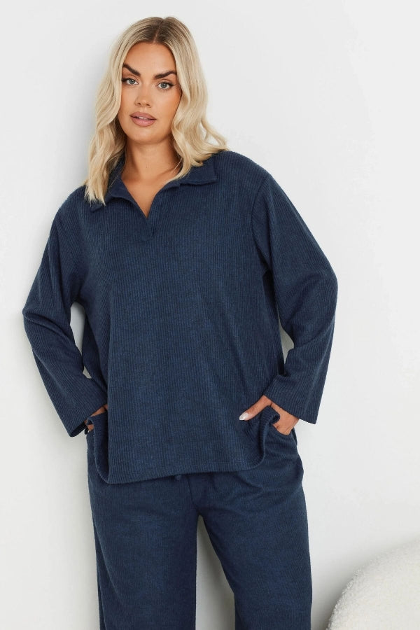 Büyük Beden V Yakalı Yumuşak Dokulu Uzun Kollu İnce Triko Kazak 322293 Vervegrand