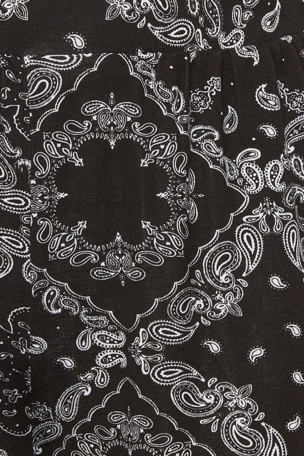 Büyük Beden Beli Lastikli Desenli Bol Kesim Likralı Şort 144835 Vervegrand