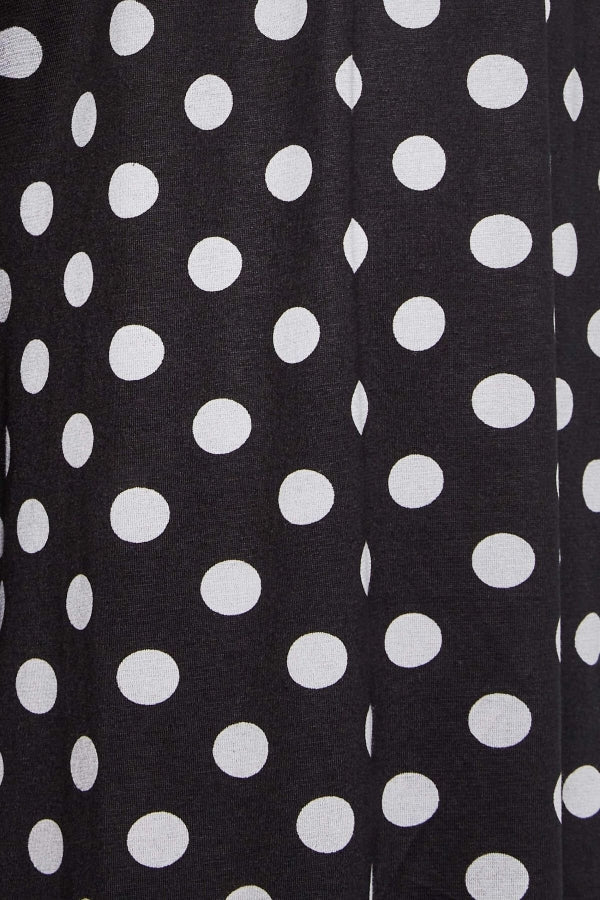 Büyük Beden Desenli Bol Kesim Cepli Likralı Kapri Pantolon 302445 Vervegrand