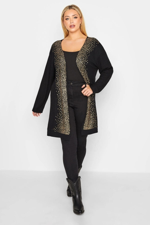 Büyük Beden Sim Detaylı Yumuşak Dokulu Uzun Kollu Hırka 301561 Vervegrand