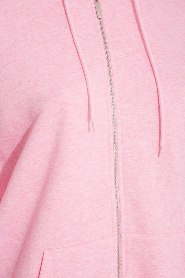 Büyük Beden Boydan Fermuarlı Cepli Uzun Kollu Kapüşonlu Sweatshirt 173418 Vervegrand