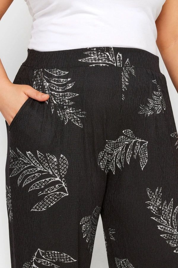 Büyük Beden Paçası ve Beli Lastikli Cepli İnce Pantolon 302580 Vervegrand