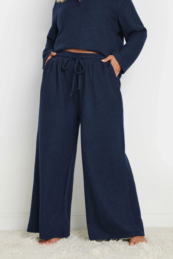 Büyük Beden Beli Lastikli ve Büzgülü Cepli Bol Paça Eşofman Altı 322292 Vervegrand