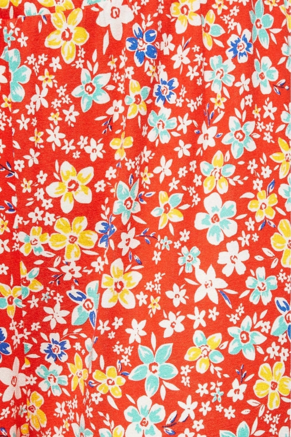 Büyük Beden Beli Lastikli Desenli Bol Kesim Likralı Şort 302409 Vervegrand