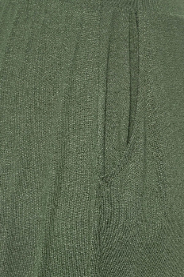 Büyük Beden Yırtmaçlı Paçası Lastikli Yırtmaç Detaylı Likralı Pantolon 144880 Vervegrand