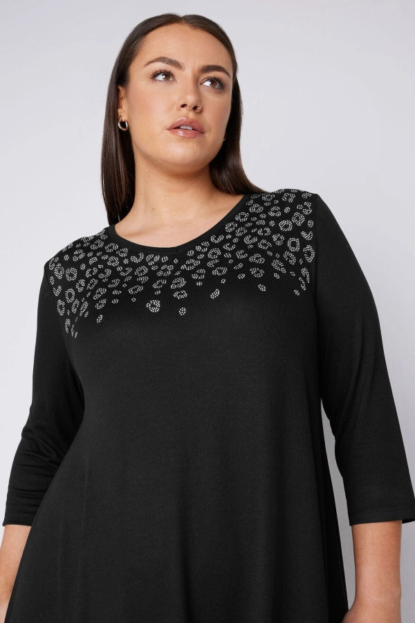 Büyük Beden V Yaka Fakir Kol İşleme Detaylı Bluz 615156 Vervegrand