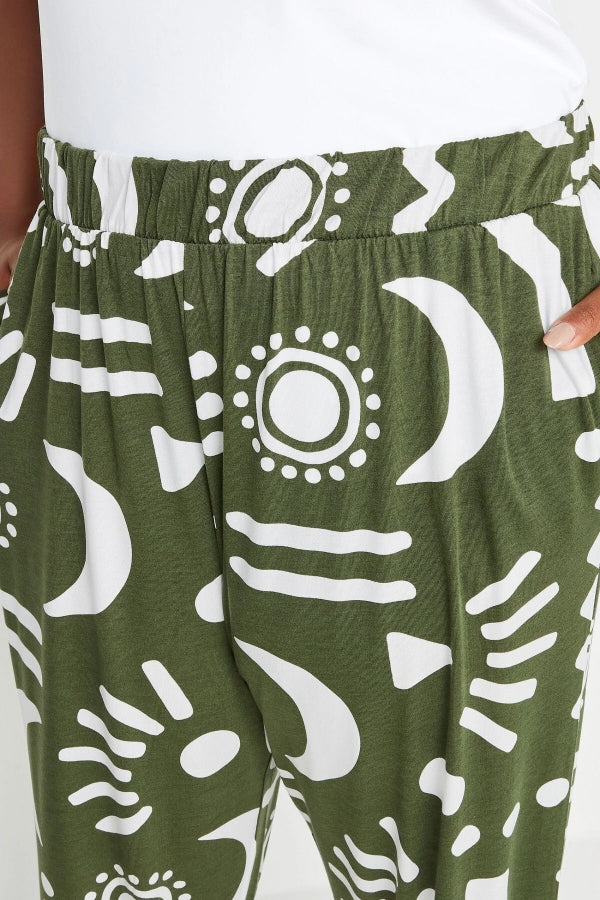 Büyük Beden Paçası Lastikli Likralı Esnek Kumaş Pantolon 145097 Vervegrand