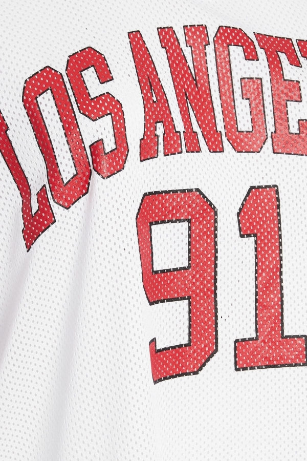 Büyük Beden Los Angeles t-shirt manken sunumu