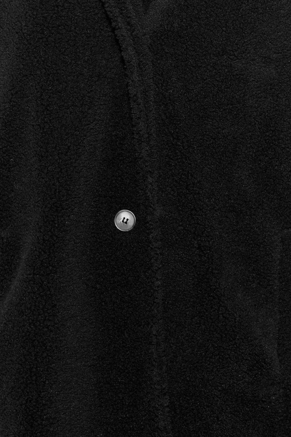 Büyük Beden Uzun Kollu Düğmeli Cepli Suni Kürk Kaban 301262 Vervegrand