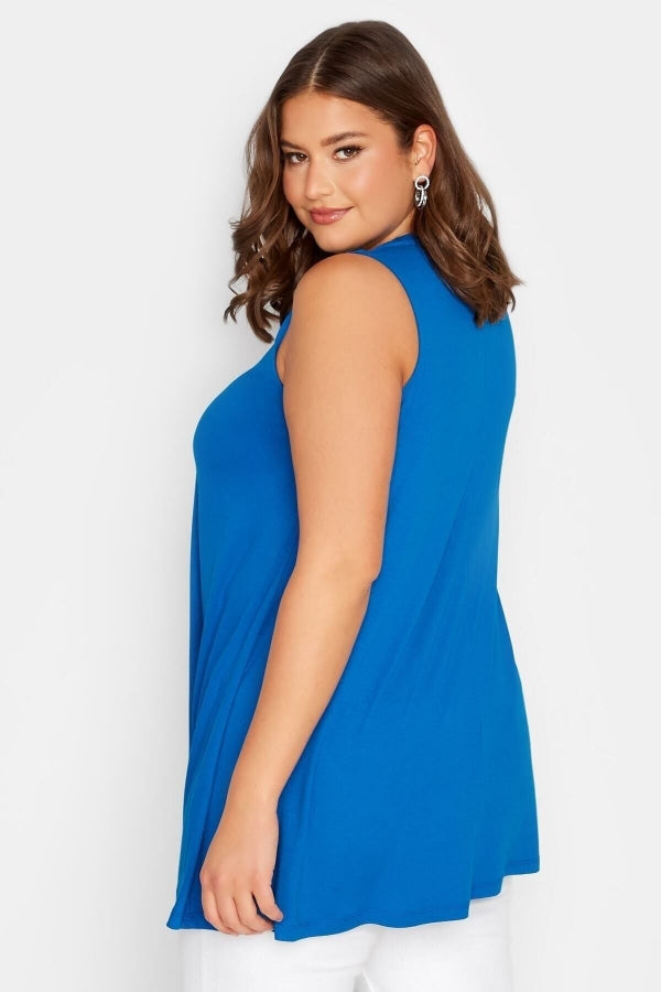 Büyük Beden Sıfır Kol V Yaka Eteği Bollaşan Basic Bluz 320786 Vervegrand