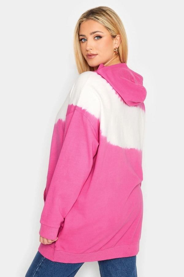 Büyük Beden Batik Desenli Önü Cepli Kapüşonşlu Sweatshirt 301593 Vervegrand