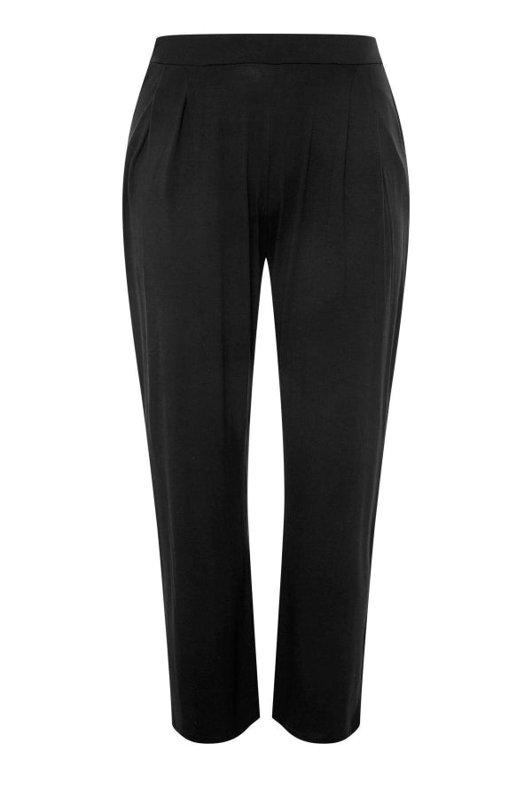 Büyük Beden Pile Detaylı Beli Lastikli Cepli Geniş Paça Pantolon 213839 Vervegrand