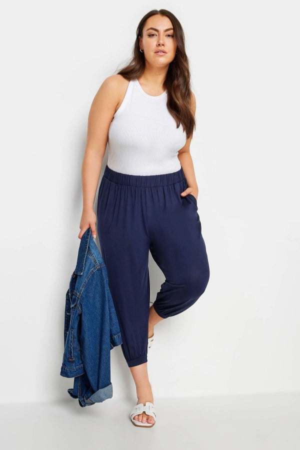 Büyük Beden Paçası ve Beli Lastik Detaylı Cepli Jogger Pantolon 144780 Vervegrand