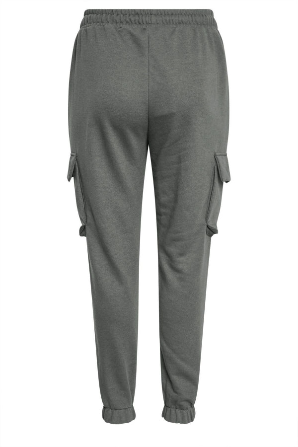 Büyük Beden Beli ve Paçası Lastikli Cepli Kargo Jogger Pantolon 143569 Vervegrand