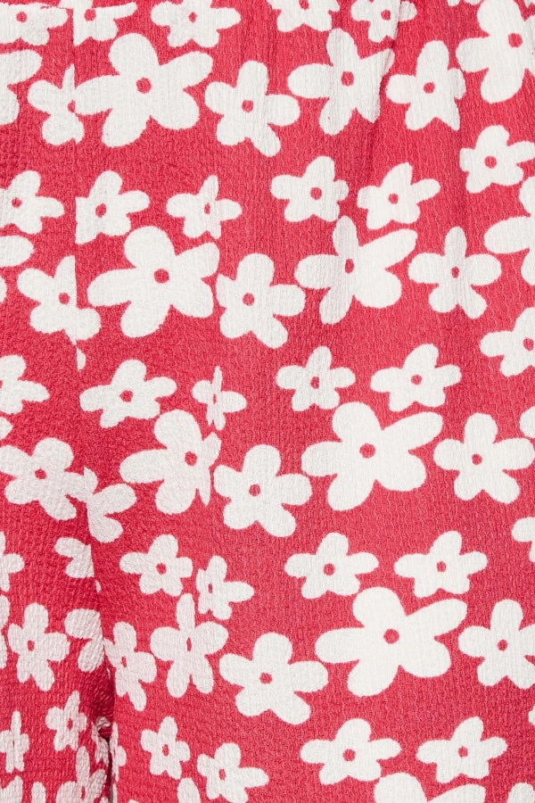 Büyük Beden Beli Lastikli Desenli Bol Kesim Likralı Şort 302410 Vervegrand