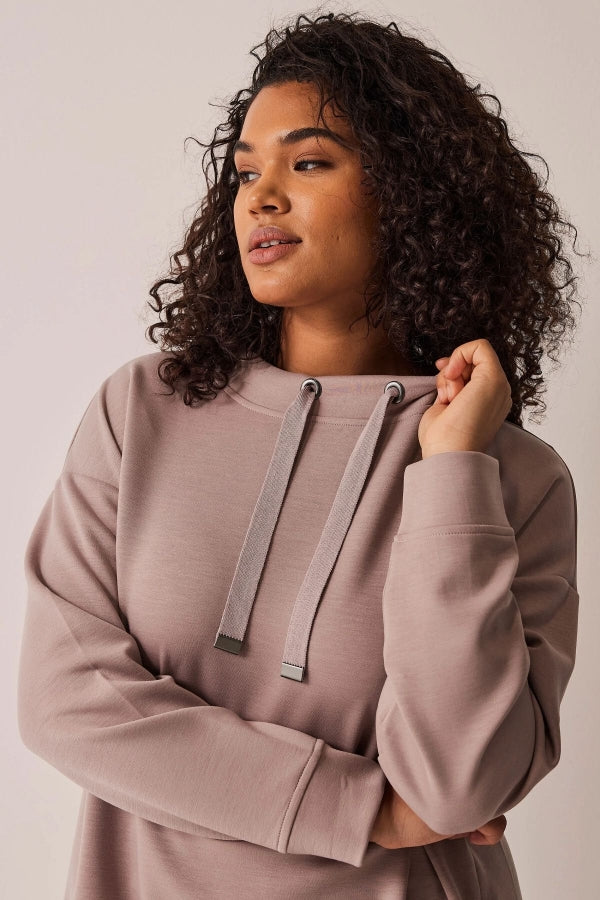 Büyük Beden Bisiklet Yaka Uzun Kollu Fermuar Detaylı Sweatshirt 615117 Vervegrand