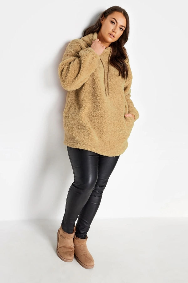 Vervegrand cepli peluş sweatshirt büyük beden