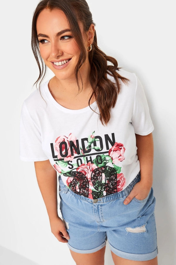 Vervegrand büyük beden günlük beyaz t-shirt modeli