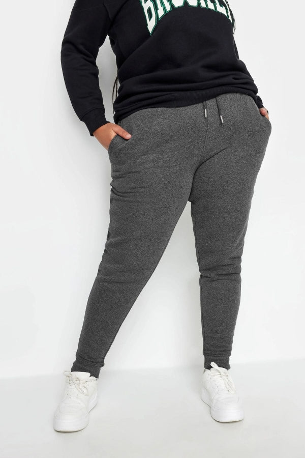 Büyük Beden Beli Ve Paçası Lastikli Dar Paça Jogger Eşofman Altı 302755 Vervegrand