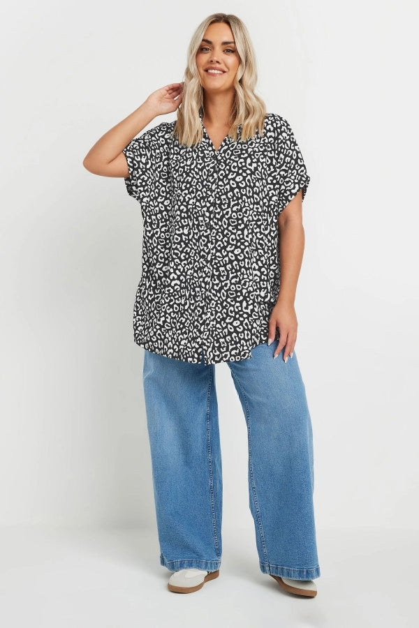 Büyük Beden Bol Kalıp Desenli Gömlek 303963 Vervegrand