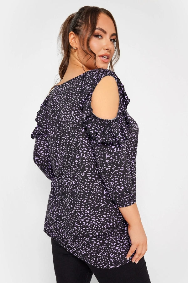 Büyük Beden Omuz Fırfır Detaylı Yakası Bağcıklı Fakir Kol Bluz 302486 Vervegrand